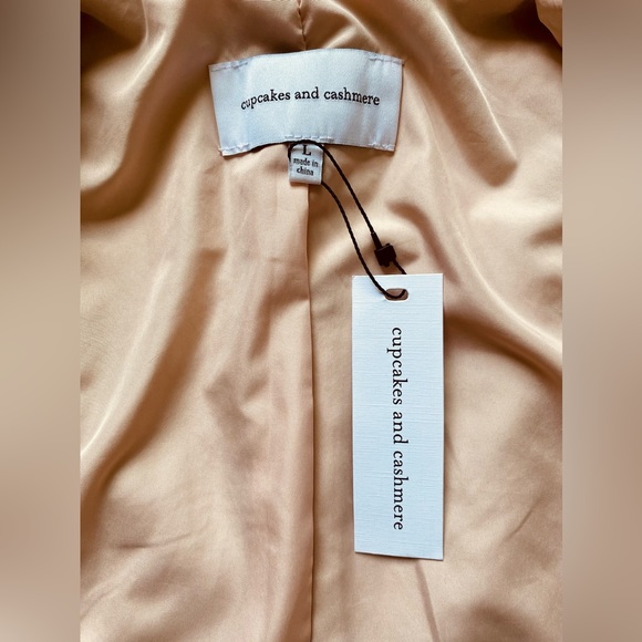 NWT Cupcakes and Cashmere Blush Pink Vegan Leather Moto Jacket - Picture 8 of 10
